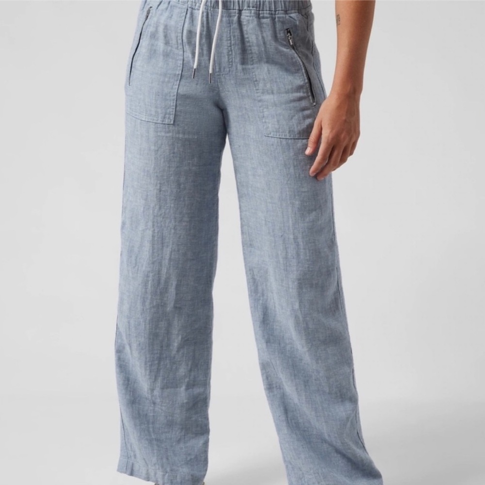 Athleta Cabo Linen Wide Leg Pants in Pant